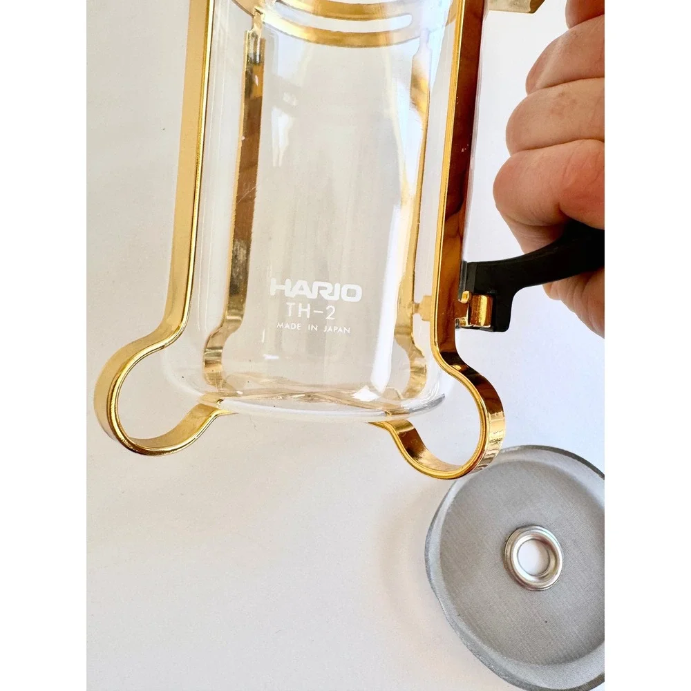 Hario TH-2 Gold French Press Coffee Maker 2 Cup Made in Japan‎ Glass